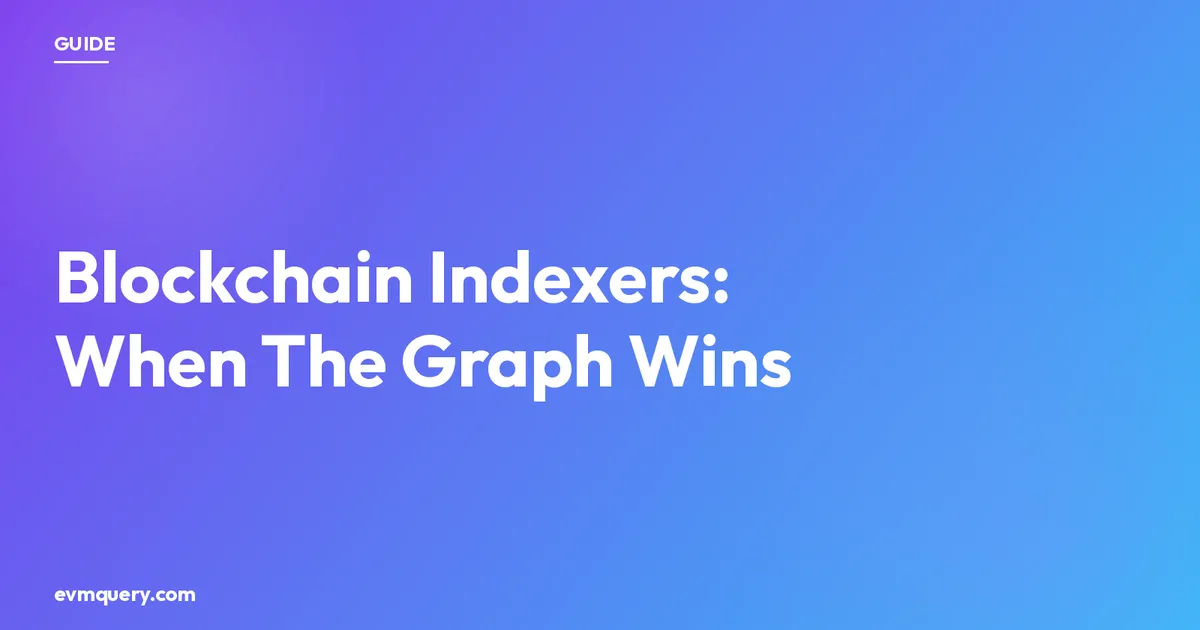 Blockchain indexers guide — The Graph vs direct contract reads