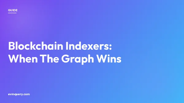 Blockchain indexers guide — The Graph vs direct contract reads