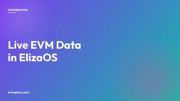 ElizaOS plus evmquery: live EVM contract reads in a custom plugin action