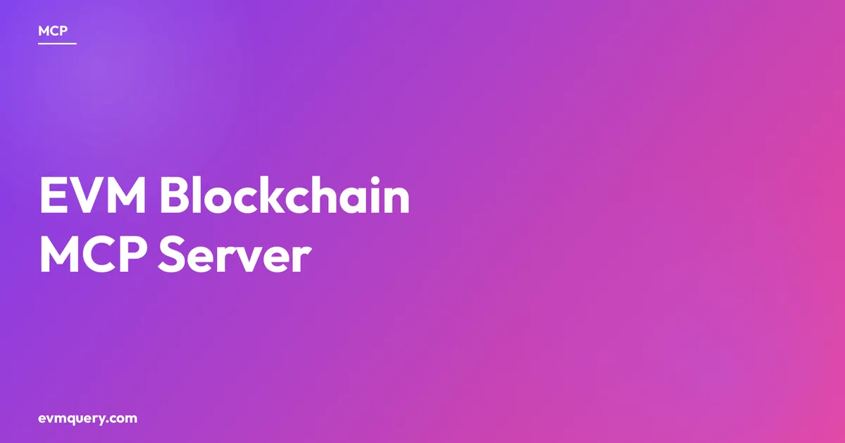 EVM Blockchain MCP Server — query contracts from Claude, Cursor, and ChatGPT