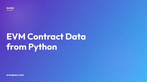 Query EVM contract data from Python — no ABI files, no RPC nodes