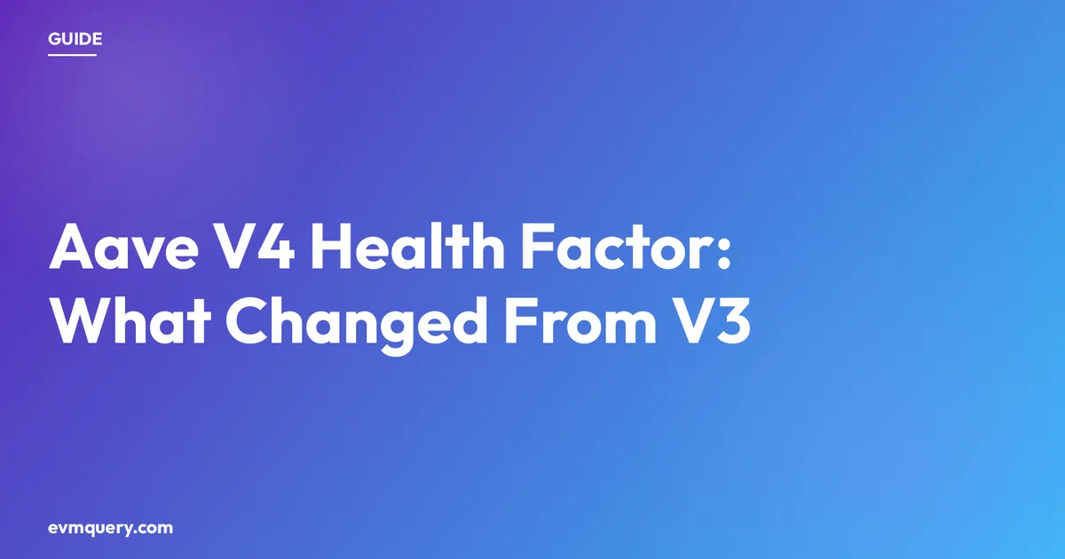 Aave V4 health factor, what changed from V3 and how to read a spoke position onchain