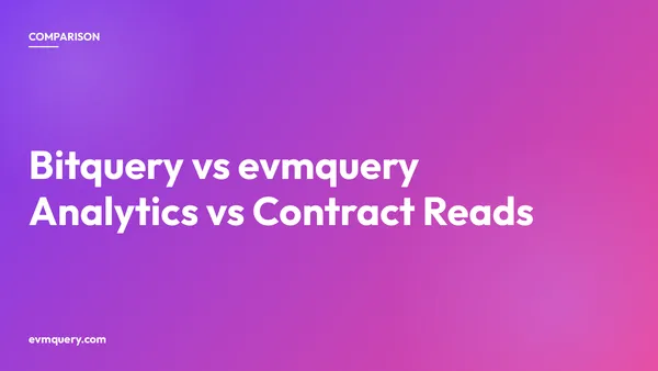 Bitquery vs evmquery: GraphQL analytics versus contract-logic reads for AI agents