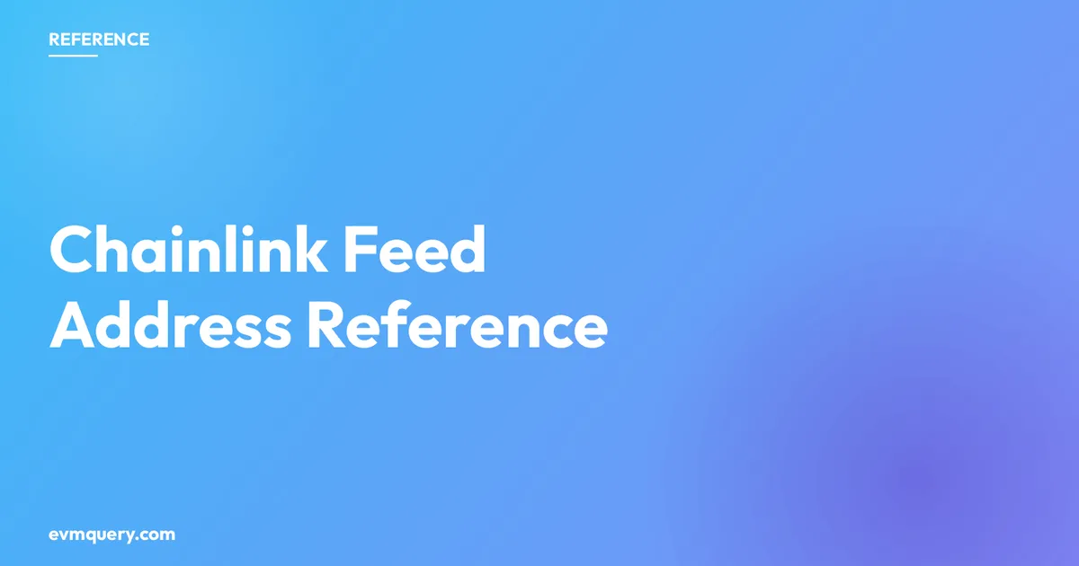 Chainlink price feed addresses, Ethereum, Base, and BNB Smart Chain reference