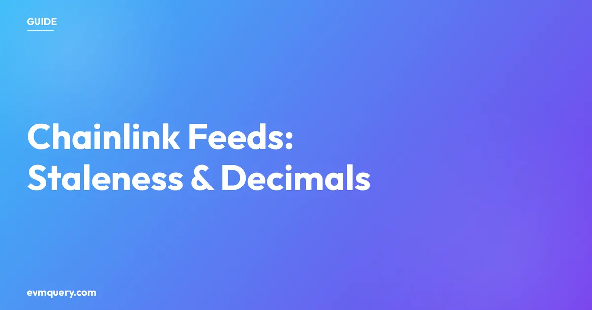 Using Chainlink price feeds correctly: staleness, sequencer uptime, and decimals normalization