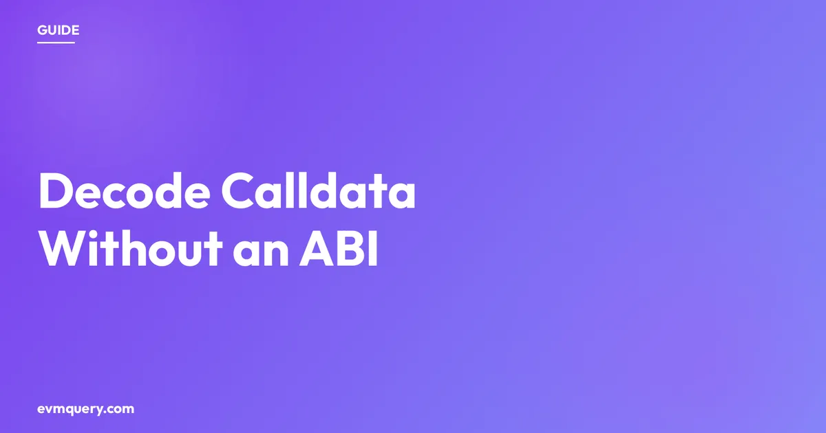 Decoding Ethereum calldata into a function call and arguments without an ABI file