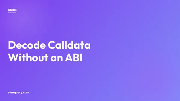 Decoding Ethereum calldata into a function call and arguments without an ABI file