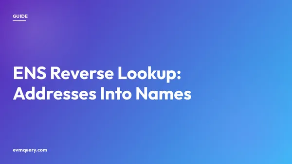 ENS reverse lookup — resolving wallet addresses to primary names with a REST API