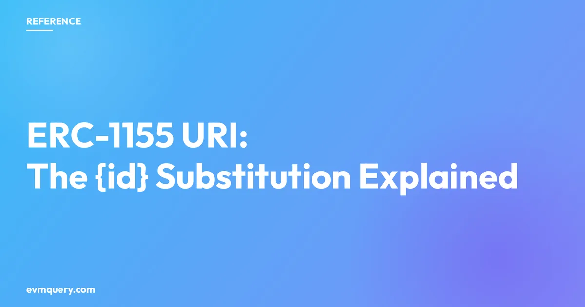 ERC-1155 uri() and metadata reference: the {id} substitution rule explained