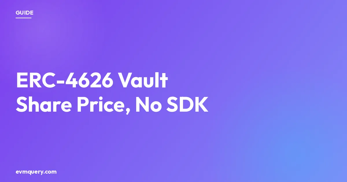 ERC-4626 vault share price — convertToAssets across Yearn, Morpho, and sDAI-style vaults
