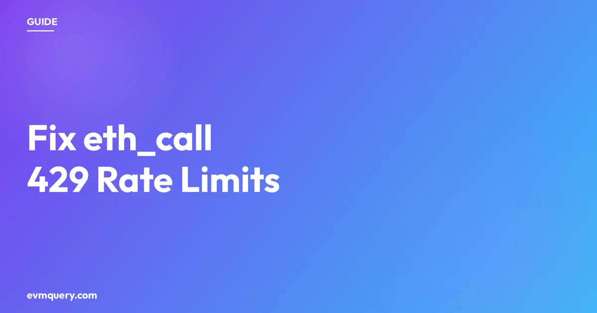 Why an eth_call loop hits 429 rate limits, and how Multicall3 fixes it