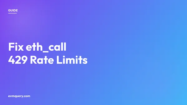 Why an eth_call loop hits 429 rate limits, and how Multicall3 fixes it