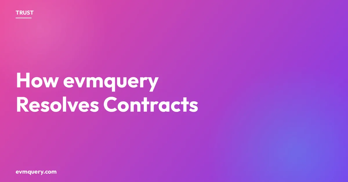 How evmquery resolves a contract read: ABI resolution, proxy unwind, Multicall3 batch