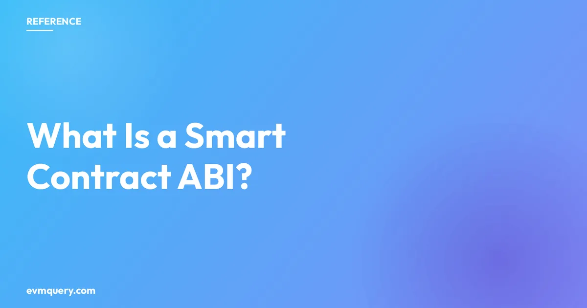 What is a smart contract ABI, JSON format and examples